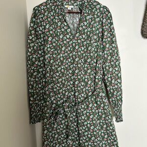 Boden Green Floral Blouse